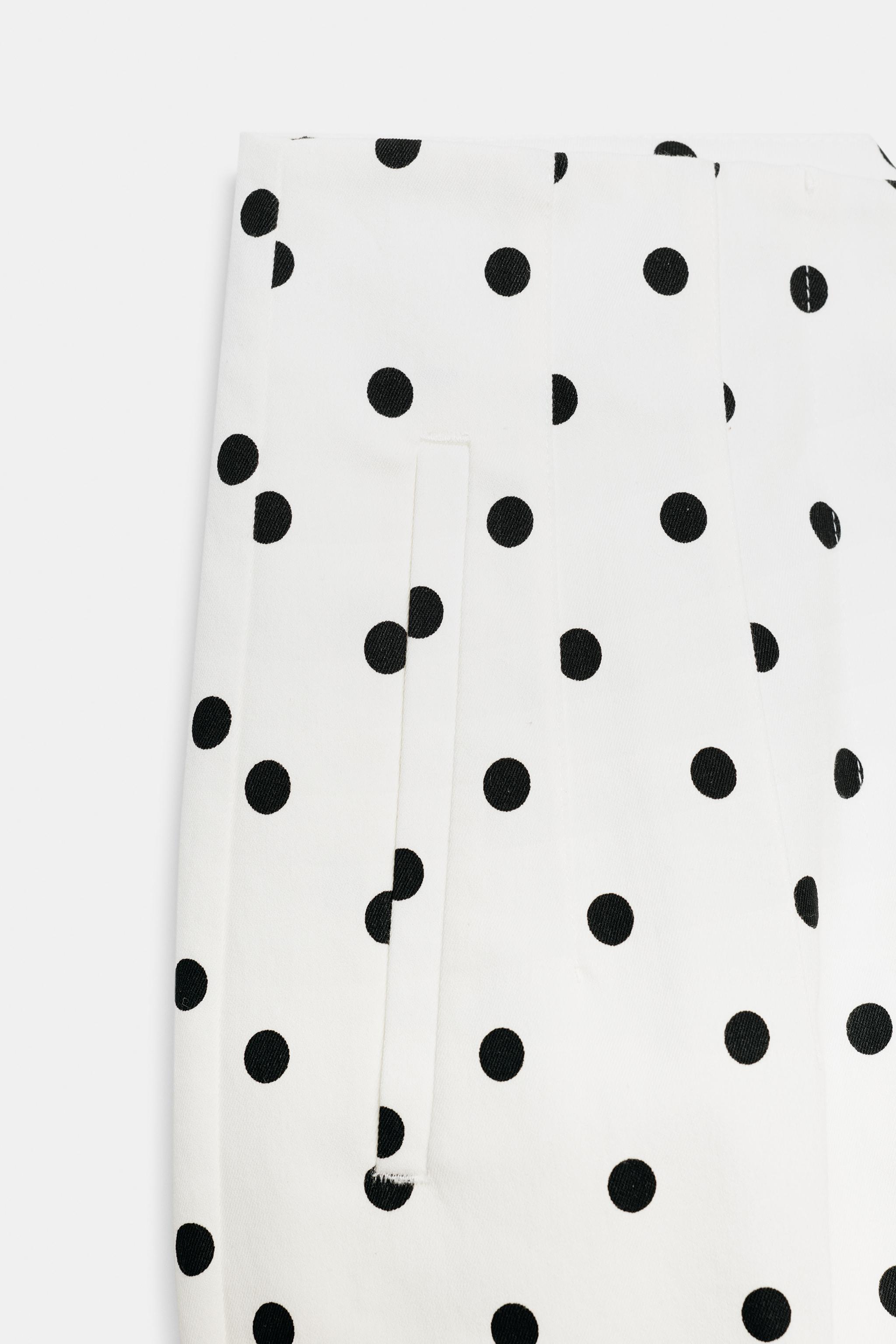PANTALON TAILLE HAUTE À POIS